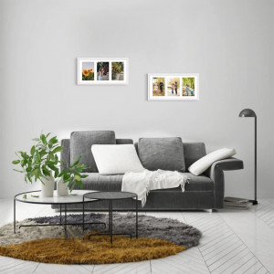 Set de 2 rame foto ATOBART, plexiglas/lemn, alb, 39,6 x 20,6 cm - Img 2