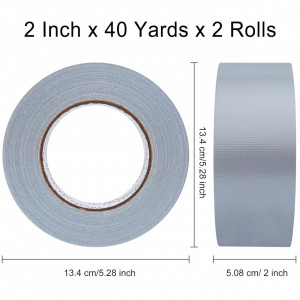 Set de 2 role de banda adeziva textila LELADY, gri, tesatura, 50 mm x 36.5 m - Img 8