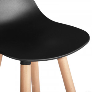 Set de 2 scaune de bar Daisy, negru, H 65 cm - Img 2