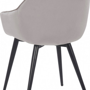Set de 2 scaune Isalie, gri/negru, 57 x 62 x 84 cm - Img 4