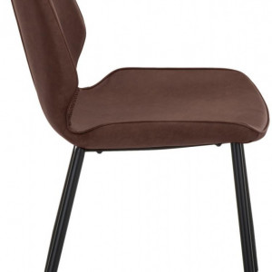 Set de 2 scaune Louis, piele, maro, 44 x 82 x 58 cm - Img 4