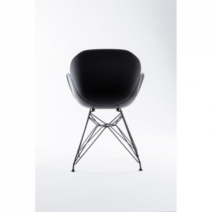 Set de 2 scaune Malaga, negru, 52 x 58 x 85 cm - Img 3