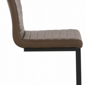 Set de 2 scaune Sabine piele sintetica/metal, maro 54 x 59 x 87 cm - Img 7