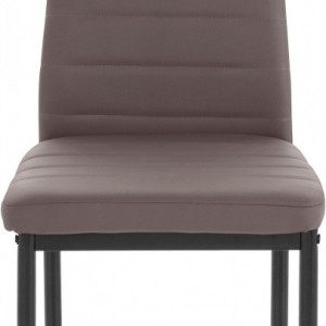Set de 2 scaune Sandy, piele sintetica/metal, maro, 42 x 53 x 96 cm - Img 8