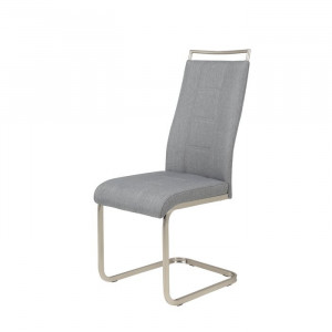 Set de 2 scaune tapitate Griffing, gri/argintiu, 102 x 43 x 56 cm - Img 3