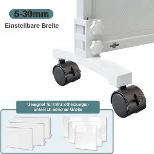 Set de 2 suporturi pentru radiatorul de caldura ANLEBUY, plastic/PVC, alb/negru, 22 cm - Img 8