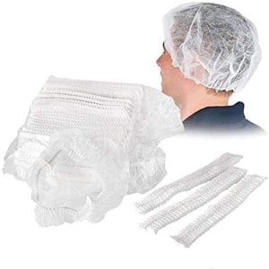 Set de 20 casti de unica folosinta Gnaumore, textil, alb