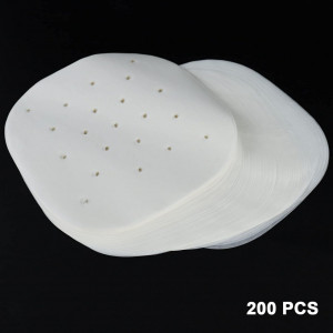 Set de 200 coli de insertie pentru friteuza cu aer Nebel, hartie, alb, 20 cm - Img 7