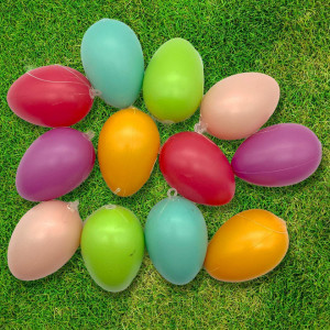 Set de 24 oua pentru Paste Mijoma, plastic, multicolor, 3 x 4 cm - Img 2