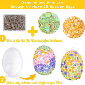 Set de 25 oua cu accesorii pentru decorat Ulikey, multicolor - Img 6