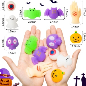 Set de 28 jucarii pentru Halloween Haooryx, silicon, multicolor