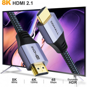 Set de 3 cabluri HDMI DDMALL, 8K, mov, 4,6 m - Img 7