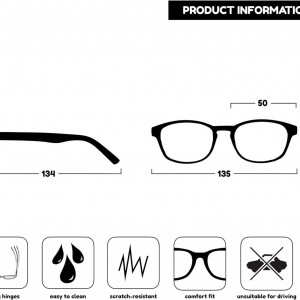 Set de 3 perechi de ochelari pentru citit Opulize, maro, +3.50