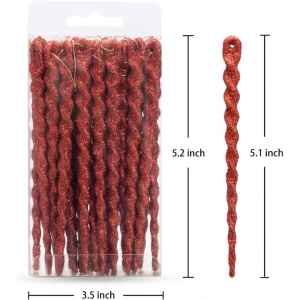 Set de 30 decoratiuni pentru Craciun AMS, rosu, plastic, 13 cm - Img 4