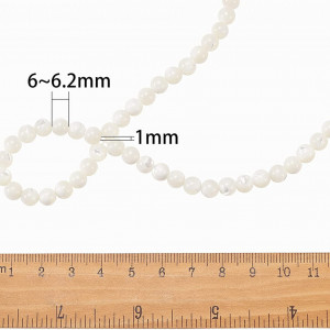 Set de 325 margele pentru bijuterii Airssory, coaja naturala, alb, 6 mm - Img 5