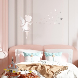 Set de 36 stickere pentru perete Eqlef, acril, argintiu, 61 x 81 cm