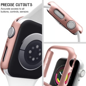 Set de 4 huse pentru Apple Watch Series 9 (2023), Series 8, Series 7 Mugust, PC, multicolor, 45 mm