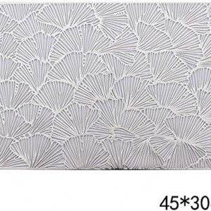 Set de 4 naproane Hosoncovy, PVC, alb/argintiu, 30 x 45 cm