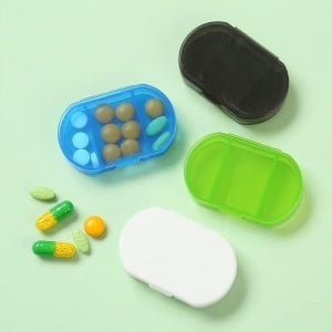 Set de 4 organizatoare pentru medicamente Hanaiette, plastic, multicolor