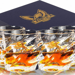 Set de 4 pahare pentru whisky LANFULA, sticla, transparent, 320 ml - Img 1