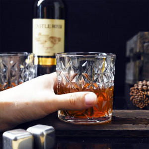 Set de 4 pahare pentru whisky SkySnow, sticla, transparent, 9 x 8,5 cm, 340 ml - Img 5