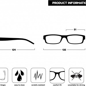 Set de 4 perechi de ochelari de vedere Opulize, negru, marimea 1.5