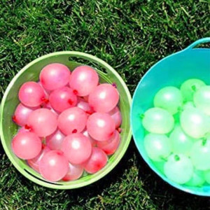 Set de 400 baloane pentru petrecere la piscina Yimojou, latex/plastic, rosu/verde