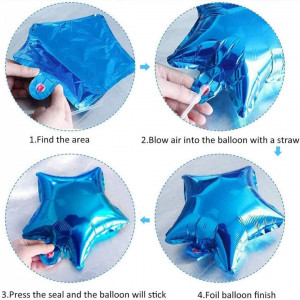 Set de 5 baloane pentru petrecere copii Simyron, folie, multicolor, 45 cm - Img 2