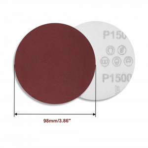 Set de 50 discuri abrazive SPEEDWOX, oxid de aluminiu, rosu, 1500, 12,5 x 5,8 cm - Img 3