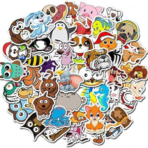Set de 50 stickere cu animalute BJ, PVC, multicolor - Img 2