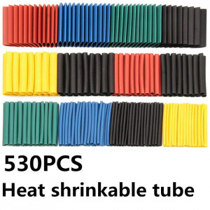 Set de 530 tuburi termocontractante DAFROH, multicolor, poliolefina - Img 7