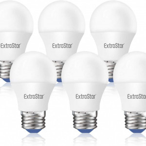 Set de 6 becuri ExtraStar, LED, metal/plastic, alb/argintiu, 8 x 4,5 cm, 6W