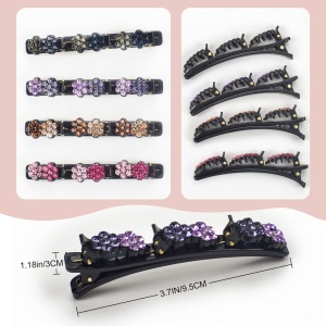 Set de 6 clame pentru par Fohyloy, metal/plastic, multicolor, 9,5 x 3 cm