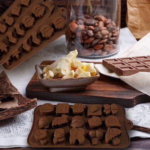 Set de 6 forme pentru bomboane/ciocolata KITCHENATICS, silicon, maro, 21 x 10 cm - Img 6