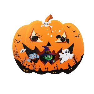 Set de 6 naproane pentru Halloween Pwsap, PVC, portocaliu, 29,6 x 35,5 cm - Img 1