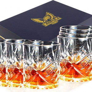 Set de 6 pahare de Whiskey Lanfula, sticla, transparent, 300 ml - Img 1