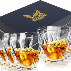 Set de 6 pahare pentru whisky LANFULA, sticla, transparent, 300 ml