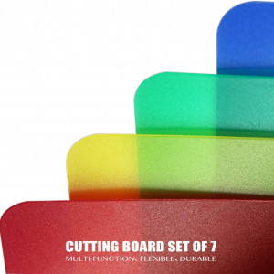 Set de 7 placi de taiat Fotouzy, plastic, multicolor, 11.8 x 15 inchi - Img 4