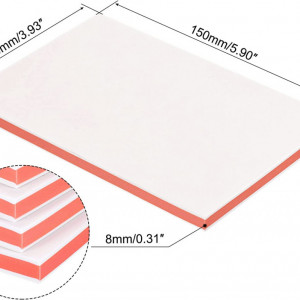 Set de 8 blocuri pentru sculptat Sourcing Map, alb/rosu, 150 x 100 x 8 mm - Img 2