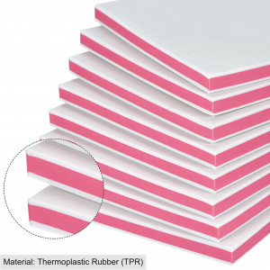 Set de 8 blocuri pentru sculptat Sourcing Map cauciuc termoplastic, roz/alb, 15 x 10 x 0,8 cm - Img 4