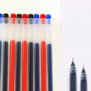 Set de 8 pixuri HEIGOO, rosu/albastru, plastic, 15 cm - Img 4