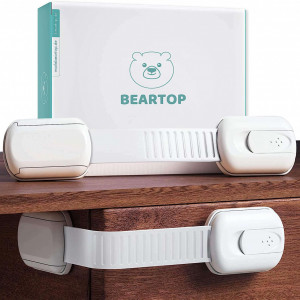 Set de 8 protectii pentru copii BEARTOP, ABS, alb, 3-12 cm 