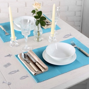 Set de 80 decoratiuni pentru botez Fepito, lemn, argintiu