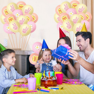 Set de baloane pentru petrecere copii Ungfu Mallm, 36 bucati, latex, multicolor, 30,5 cm - Img 4