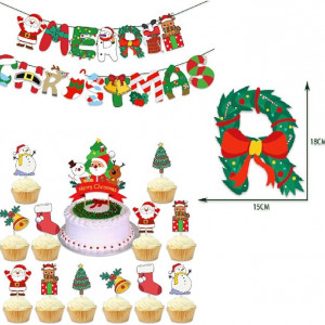 Set de  Craciun QWEPU, latex/hartie, multicolor