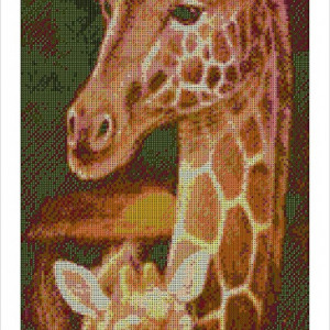Set de creatie cu diamante ParNarZar, model girafe, maro, 40 x 105 cm - Img 5