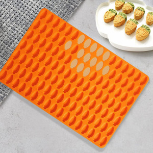 Set de forma pentru biscuiti cu pensula si razuitor de aluat Yosemy, portocaliu, silicon, 29,8 x 19,9 cm / 21 x 3 cm - Img 6