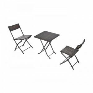 Set de masa si 2 scaune de gradina by Dakota Fields, negru - Img 3