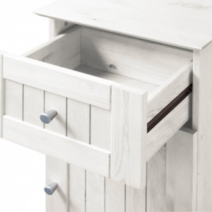Set de mobilier pentru baie Venezia Landhaus, alb/gri, lemn masiv de pin - Img 3