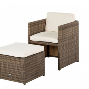 Set de mobilier pentru terasa Merano 11 piese ( 1 masă, 2 fotolii, 2 scaune și 6 perne) - Img 5